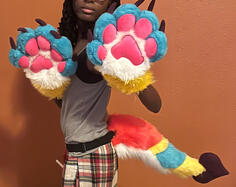 Finished paws and tail